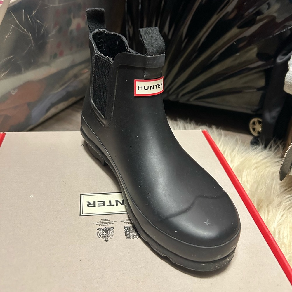 Hunter Kids Black Chelsea Rain Boot